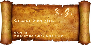 Katona Georgina névjegykártya